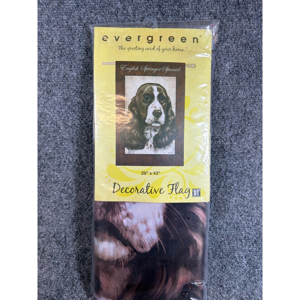 Evergreen English Springer Spaniel Decorative House Flag 29x43 Dog Banner 131490